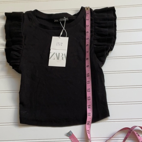 Zara ruffled crop top - Picture 4 of 5